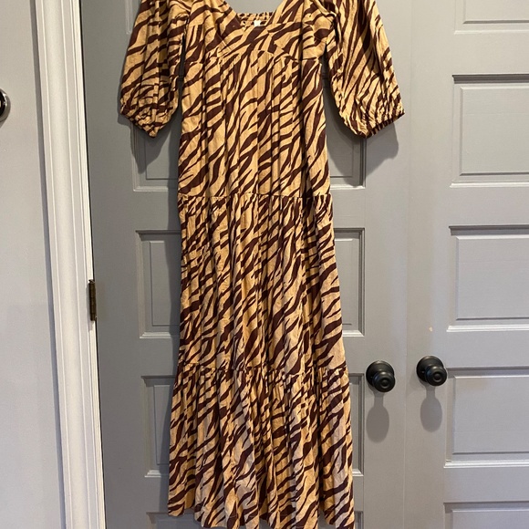 NWT- Anthropologie Blossom Maxi Dress- Zebra Stripe - Picture 5 of 10